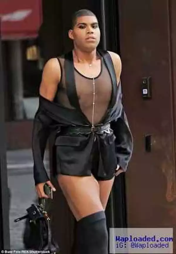 EJ Johnson Rocks Yet Another Black Sheer Tiny Outfit